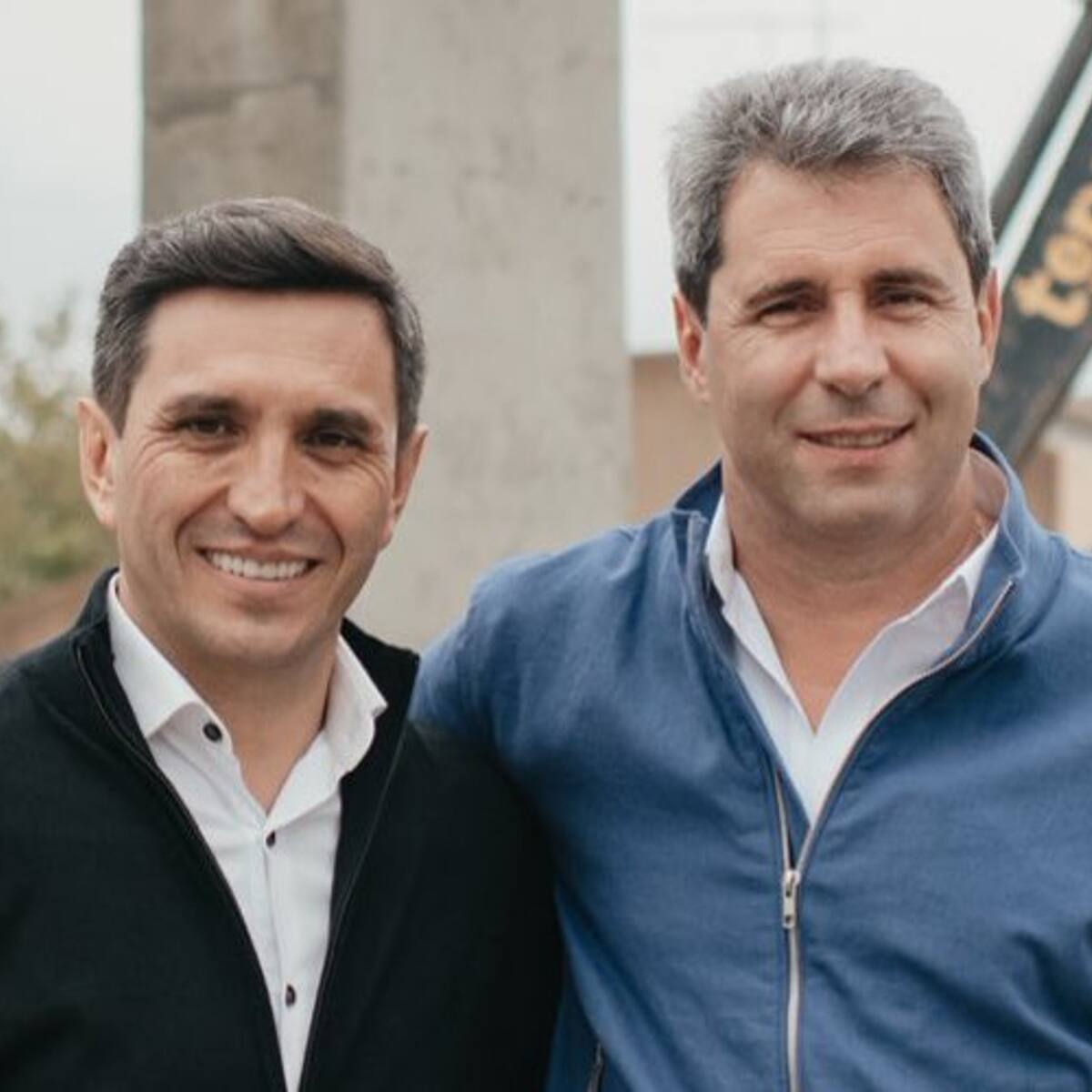 Sergio Uñac junto a Cristian Andino
