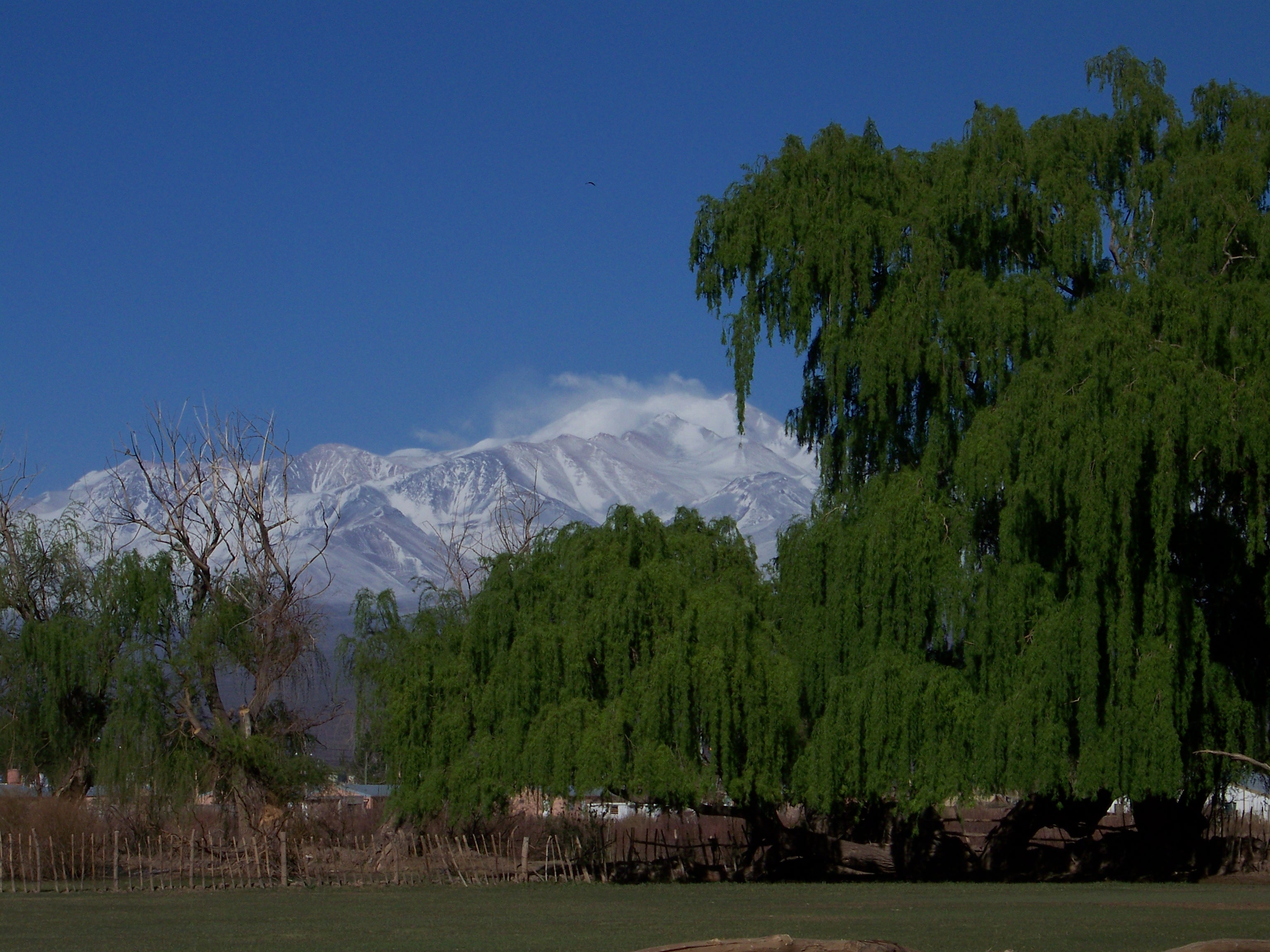 Cordillera de Ansilta vista desde Barreal, Calingasta, el 2 de enero de 2007. Archivo contextual de la zona, no representa el momento del sismo ni su epicentro exacto.