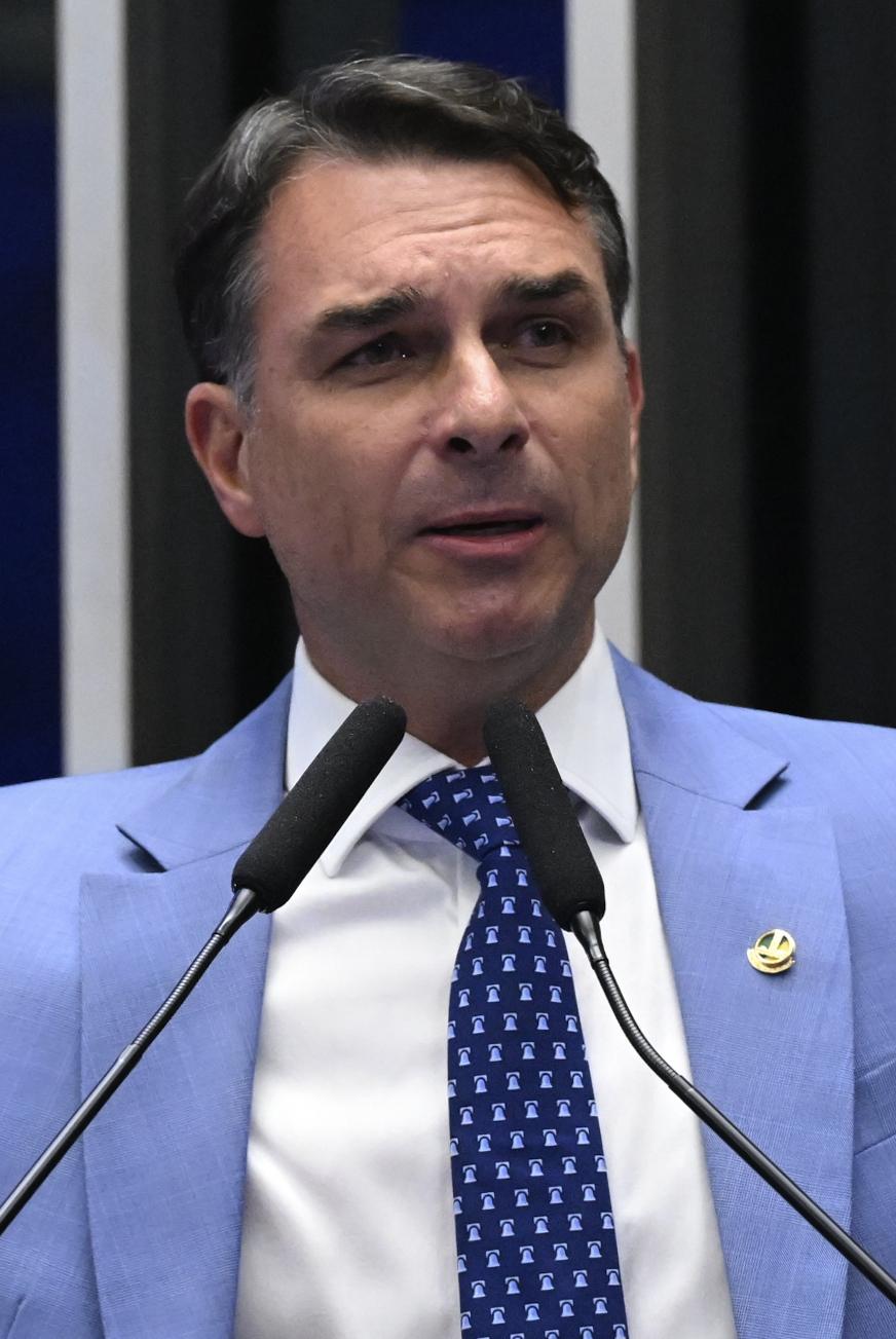 Flávio Bolsonaro durante una actividad institucional, fotografía de archivo.