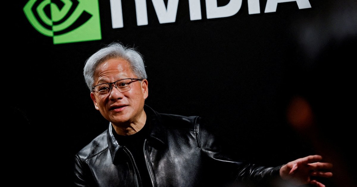 Jensen Huang, máximo ejecutivo de Nvidia, durante una presentación.