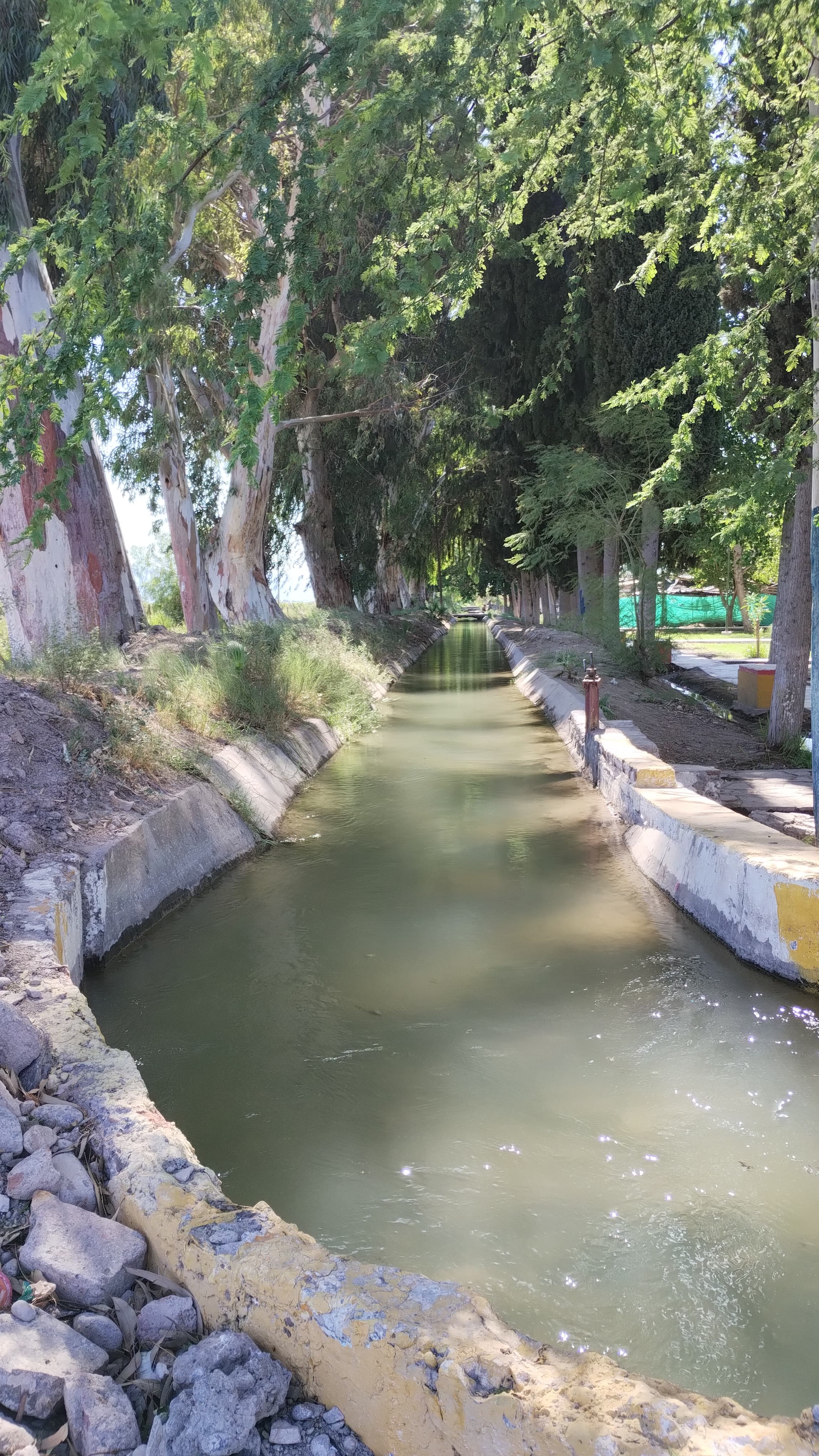 Canal de riego en el departamento 9 de Julio, San Juan. Archivo del 9 de febrero de 2024; no corresponde a los trabajos anunciados en Las Chacritas.