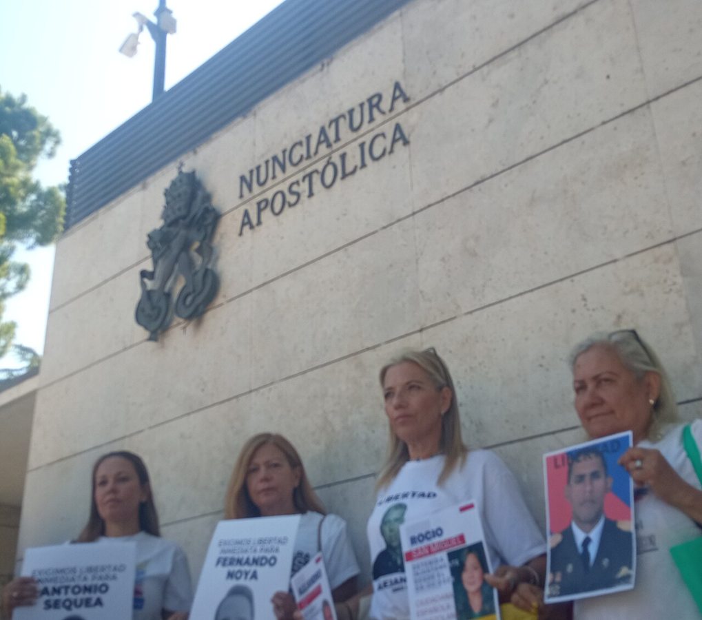 Manifestación por presos políticos venezolanos en España; imagen de archivo, no de las excarcelaciones.