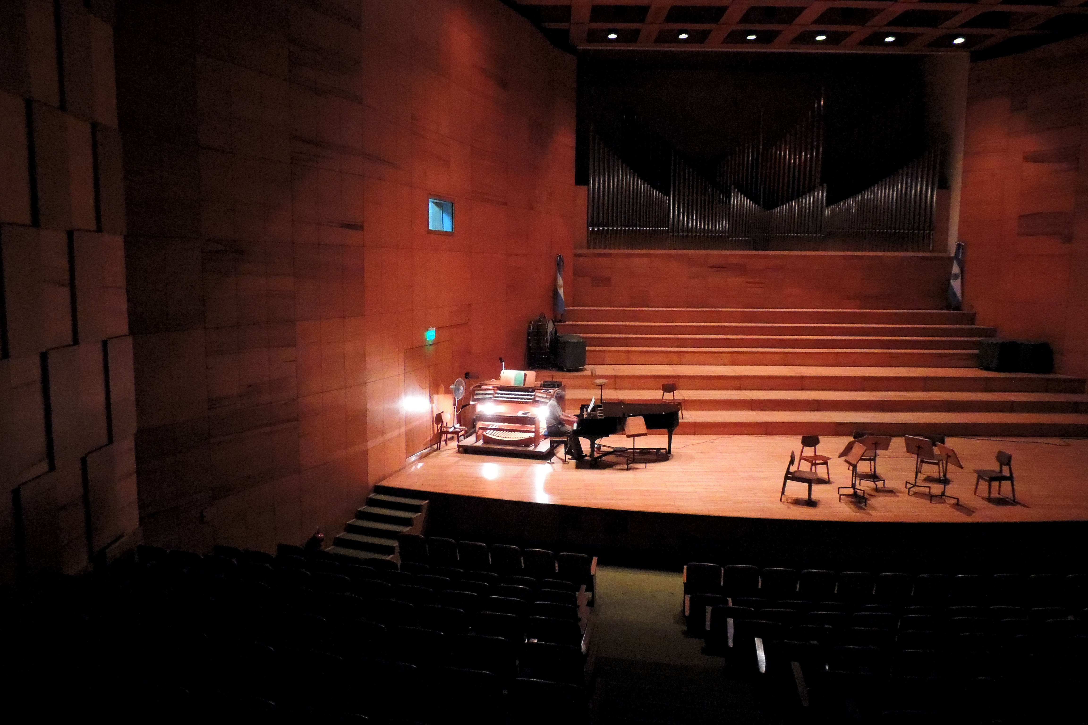 Interior del Auditorio Juan Victoria en una fotografía de archivo de 2013; no corresponde a la visita actual de Mario Breuer.