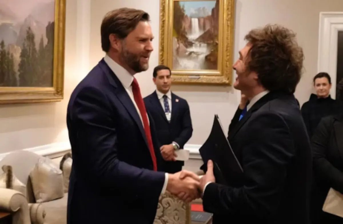 Javier Milei y JD Vance durante un encuentro anterior en la Casa Blanca; imagen de archivo.
