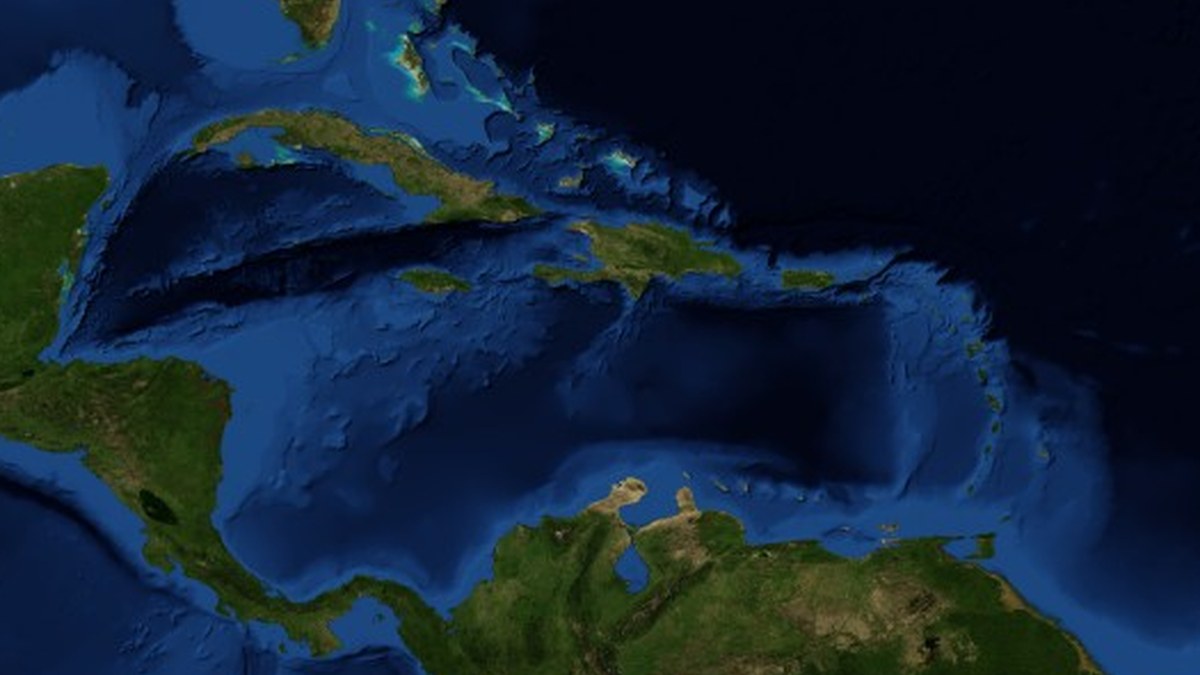 Imagen satelital de archivo del mar Caribe y las Antillas; no muestra la embarcación ni el ataque informado el 9 de septiembre de 2026.