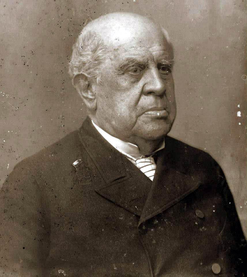 Retrato de Domingo Faustino Sarmiento, fotografía histórica de archivo.