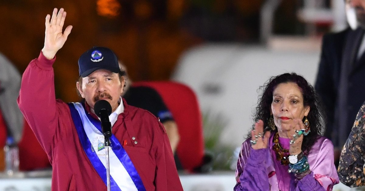 Daniel Ortega y Rosario Murillo en una actividad pública, fotografía de archivo.