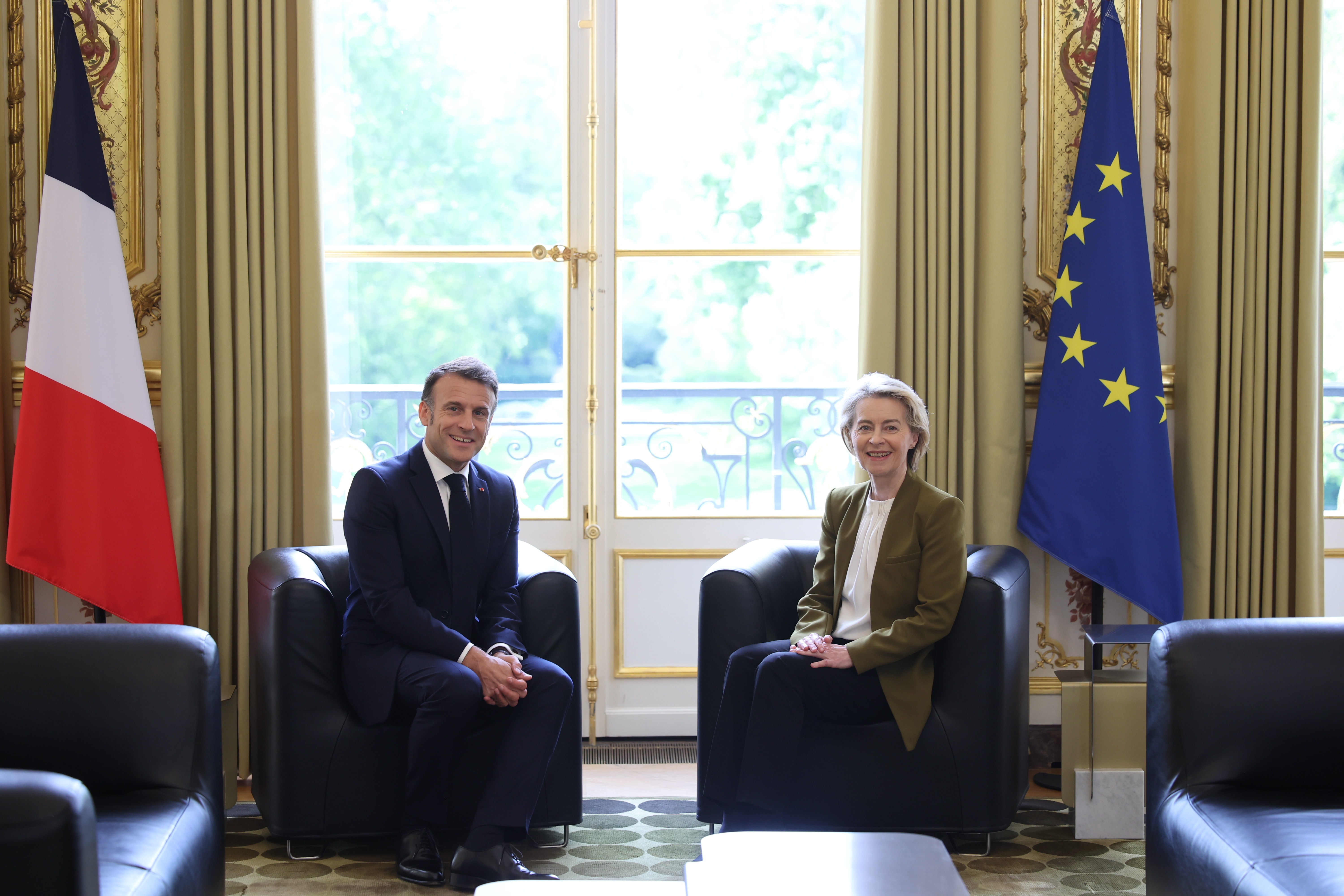 Emmanuel Macron y Ursula von der Leyen en el Palacio del Elíseo, en una fotografía de archivo del 6 de mayo de 2024.