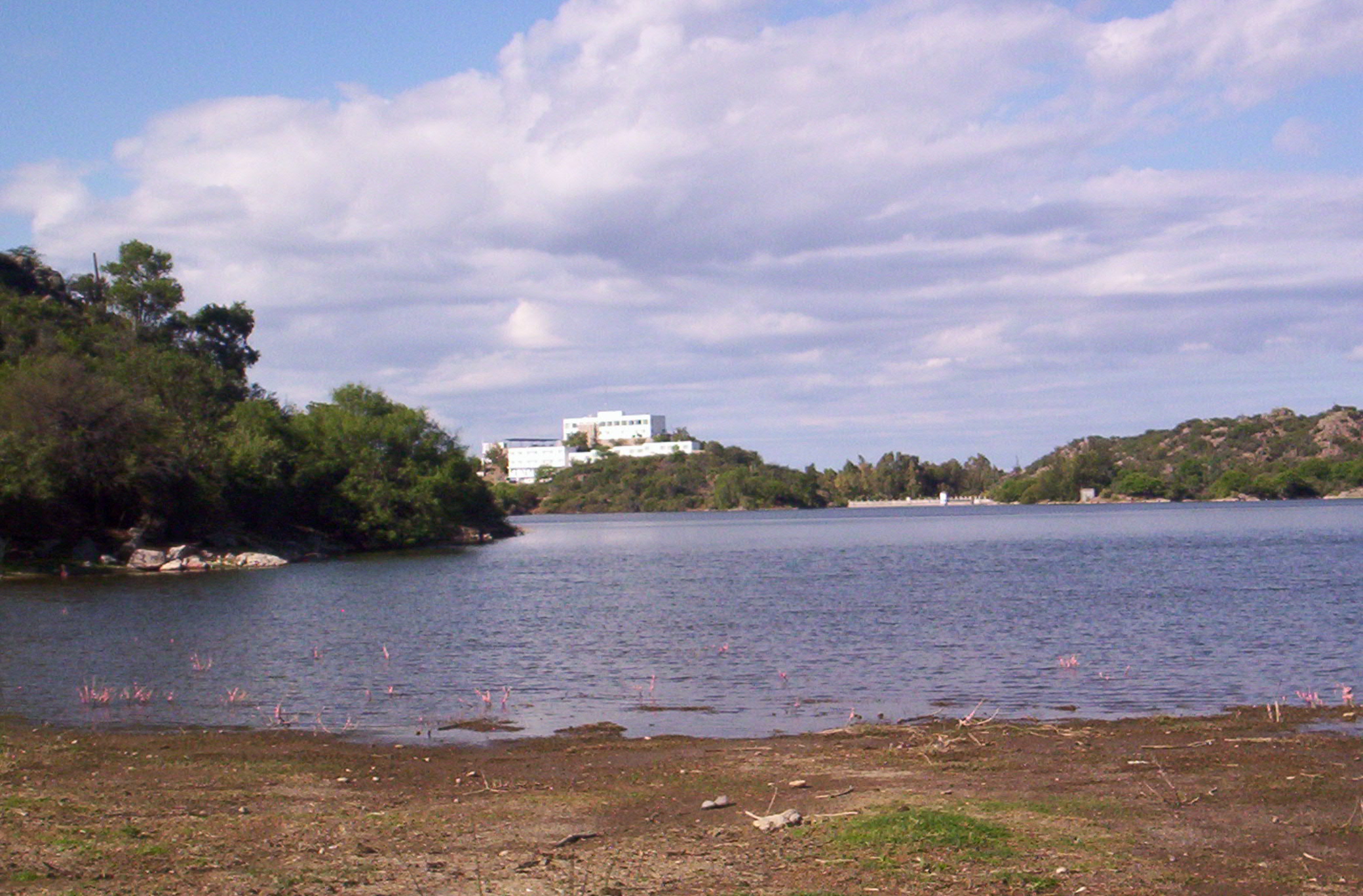 Vista de archivo del dique San Agustín, Valle Fértil, fotografiado el 29 de noviembre de 2008. Es uno de los ambientes incluidos en el relevamiento; la imagen no muestra el muestreo de 2026.