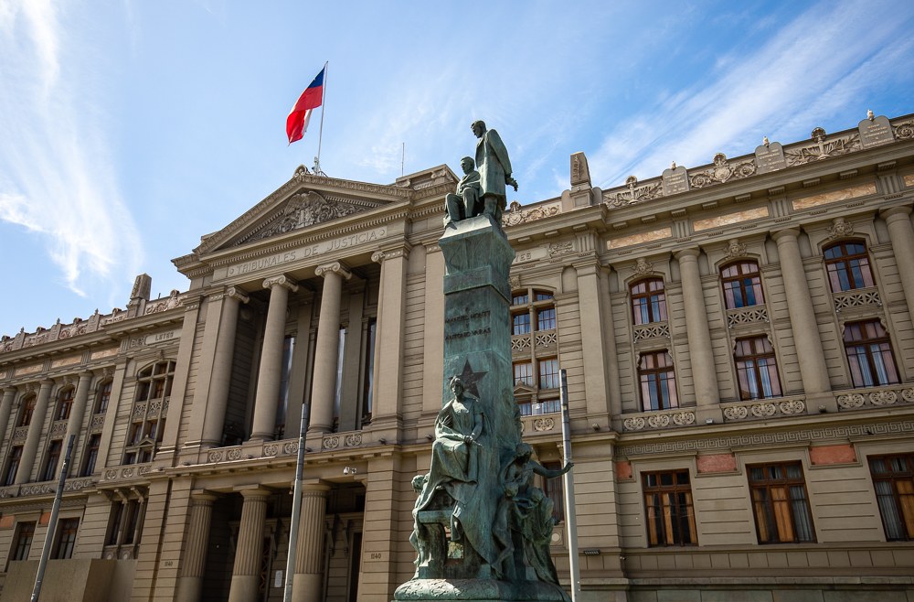 Palacio de los Tribunales de Justicia de Santiago, sede de la Corte Suprema de Chile, en una foto de archivo de diciembre de 2022.