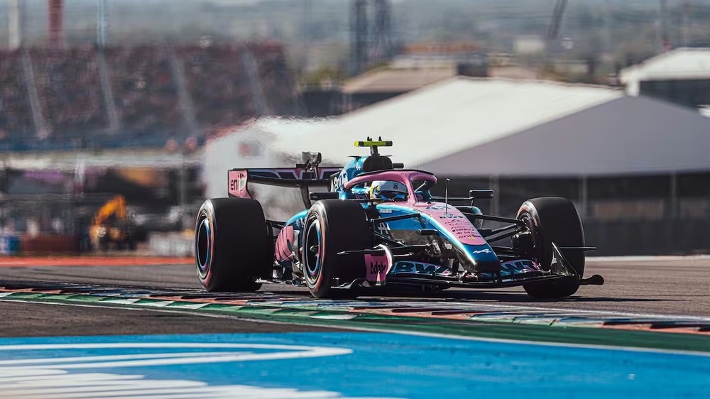 El Alpine número 43 de Franco Colapinto en el Circuito de las Américas, en Austin.