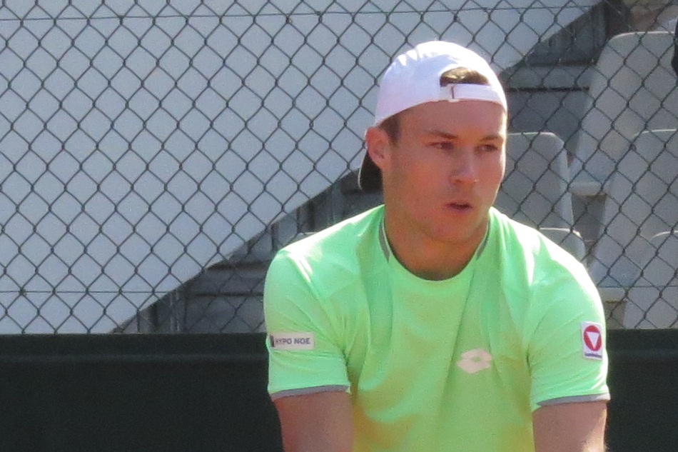 Foto de archivo: Lucas Miedler en la primera ronda de la clasificación de Roland Garros, París, el 21 de mayo de 2019.