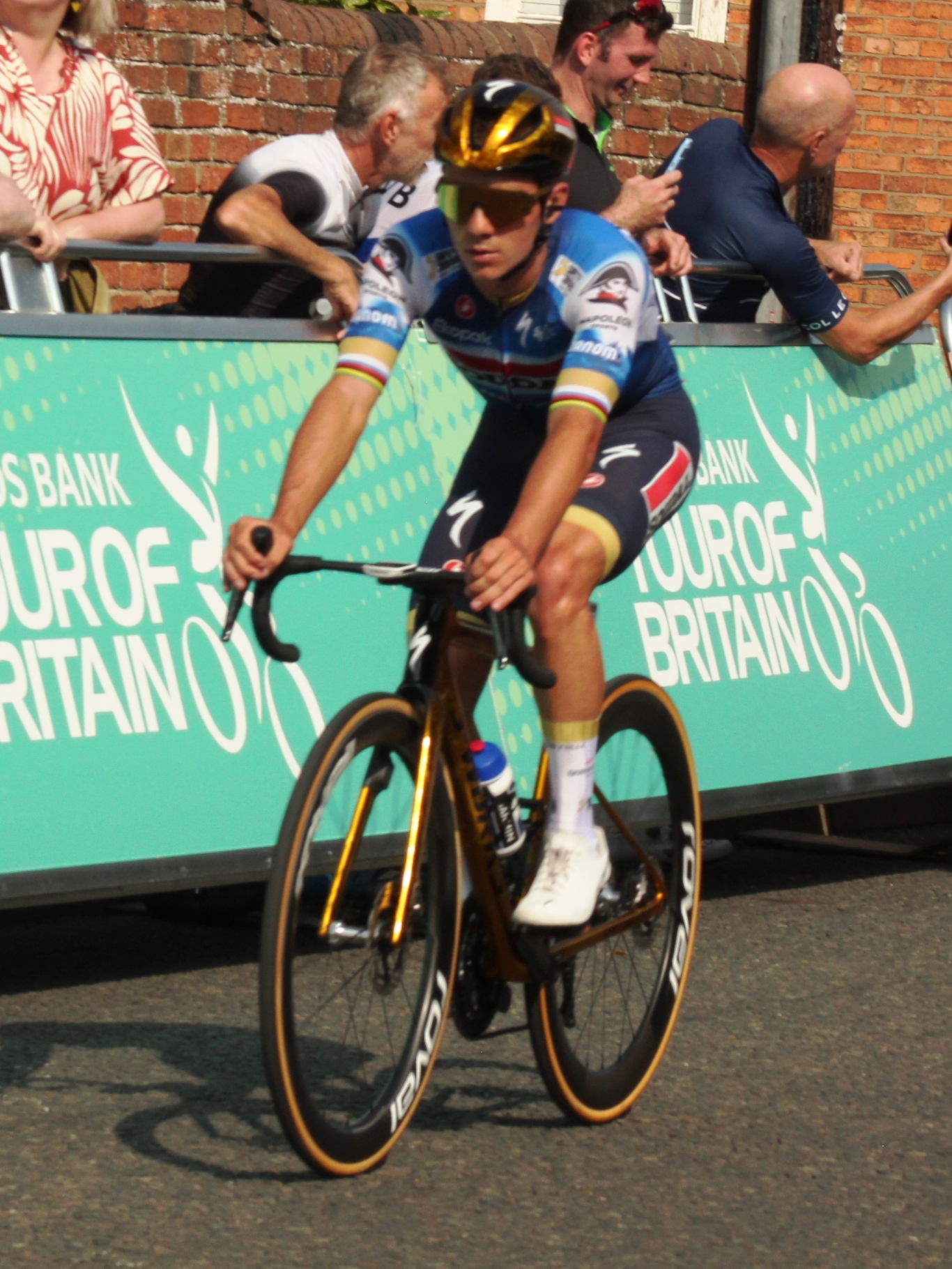 Remco Evenepoel en la Vuelta a Gran Bretaña de 2024. Fotografía de archivo, no corresponde al Europeo de 2026.