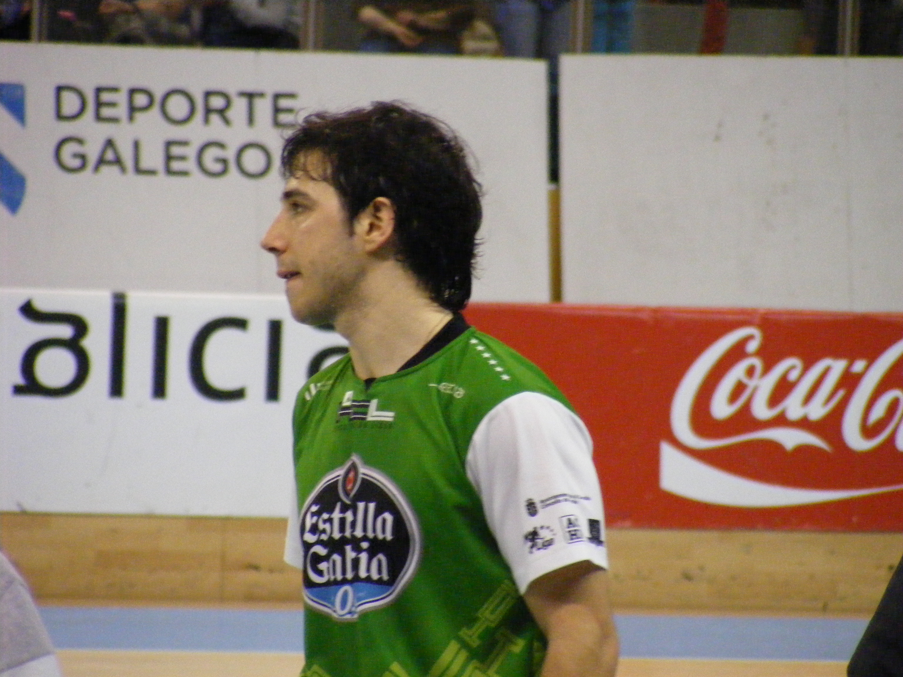 Lucas Ordóñez con la camiseta verde y blanca del HC Liceo, en una fotografía de archivo.