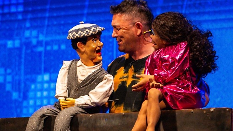 Elenco de Pirulo en el Aire en escena