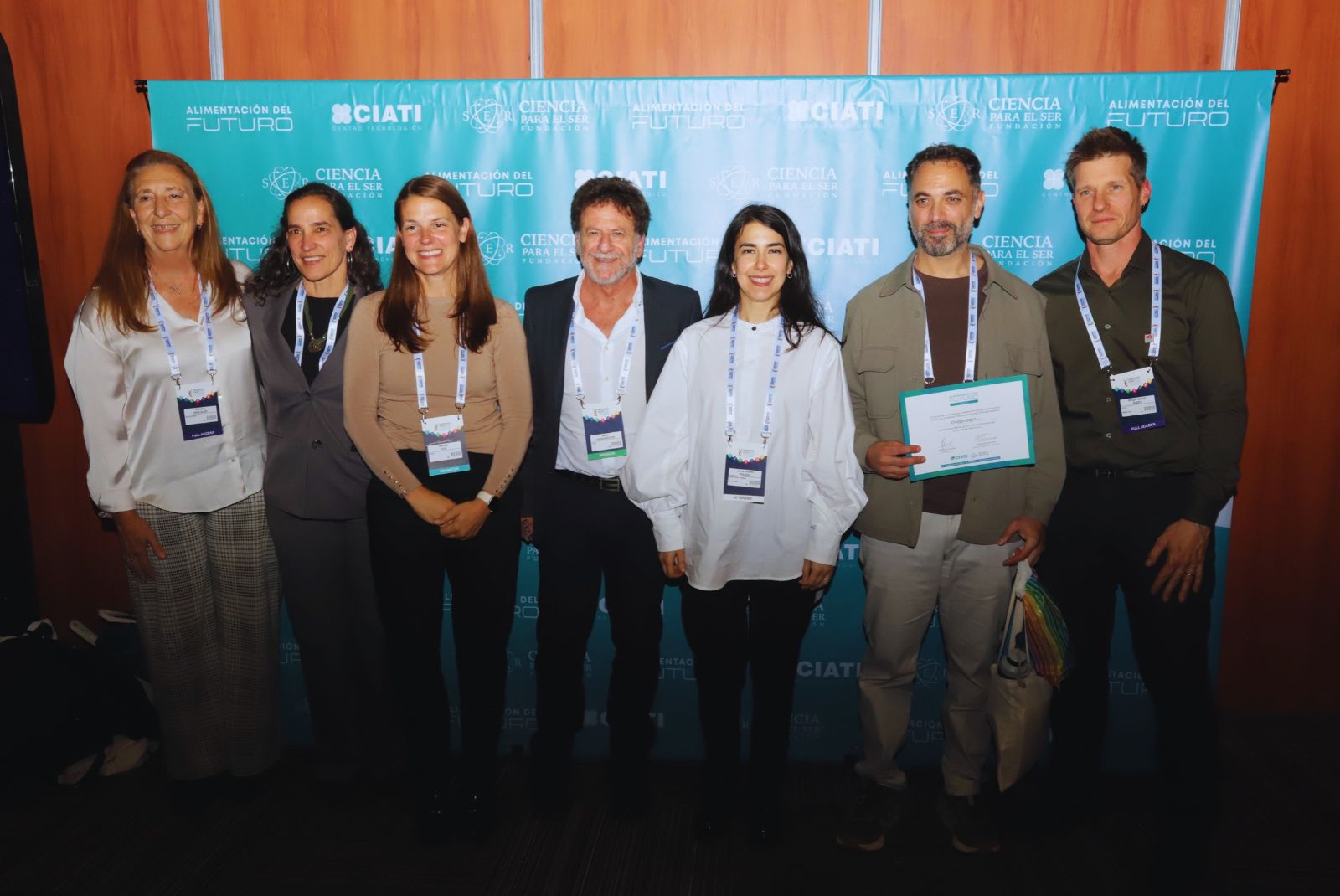 Integrantes del proyecto OvoProtect en la premiación Alimentación del Futuro, en la fotografía difundida por el INTA el 23 de octubre de 2026; fecha exacta de toma no informada.