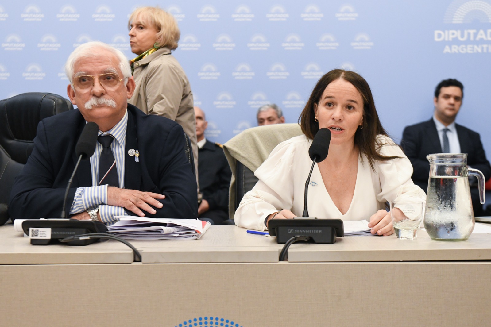 María Ibarzábal Murphy expone junto a Carlos Zapata en el plenario de comisiones de Diputados del 7 de octubre de 2026. Foto de archivo del debate; no corresponde a la reunión del 14 de octubre.