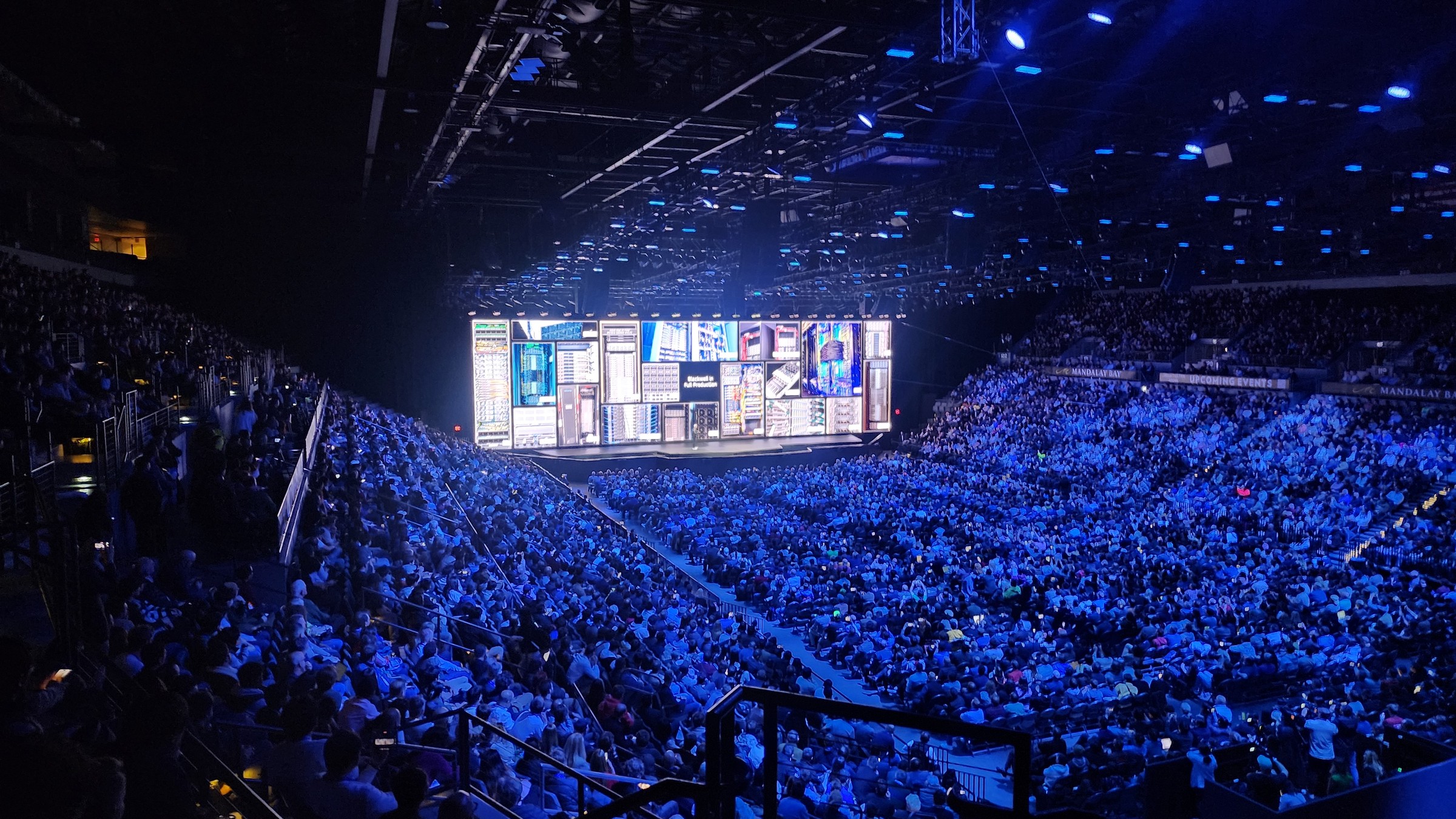Foto de archivo de la presentación de NVIDIA en CES, el 6 de enero de 2025, en el Michelob Ultra Arena. No corresponde a GTC Berlin 2026.