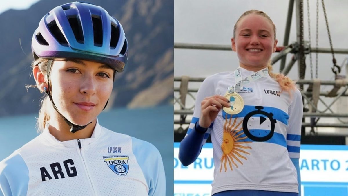 Imágenes de las ciclistas Abril Capdevila y Delfina Dibella