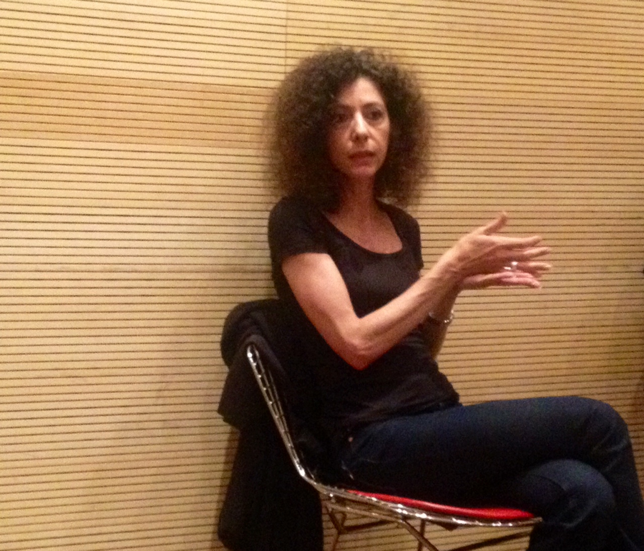 Leila Guerriero sentada durante una conversación, en una fotografía del 10 de septiembre de 2014.