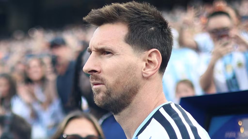 Lionel Messi con la camiseta de la Selección argentina