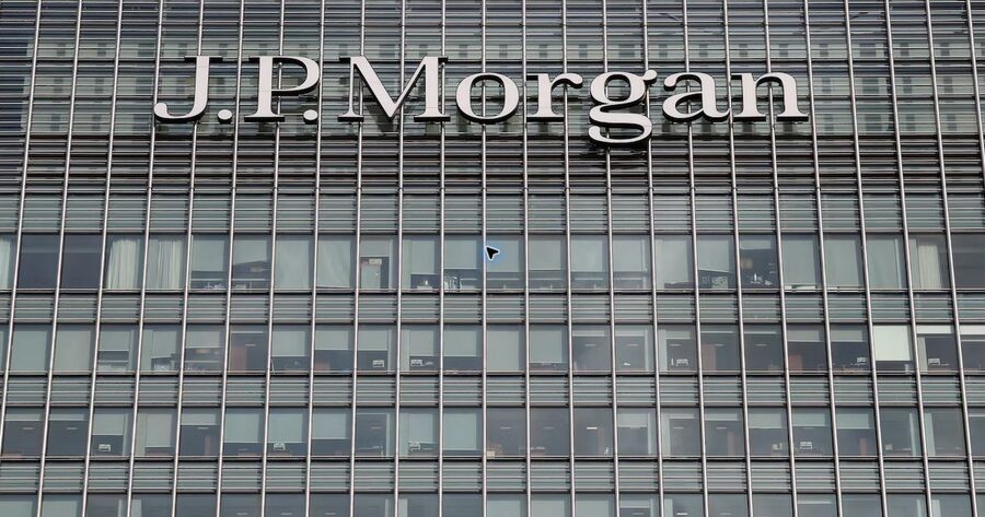 FILE PHOTO: The J.P.Morgan logo is seen at  Canary Wharf financial district in London,Britain, March 3, 2016.  REUTERS/Reinhard Krause/File Photo