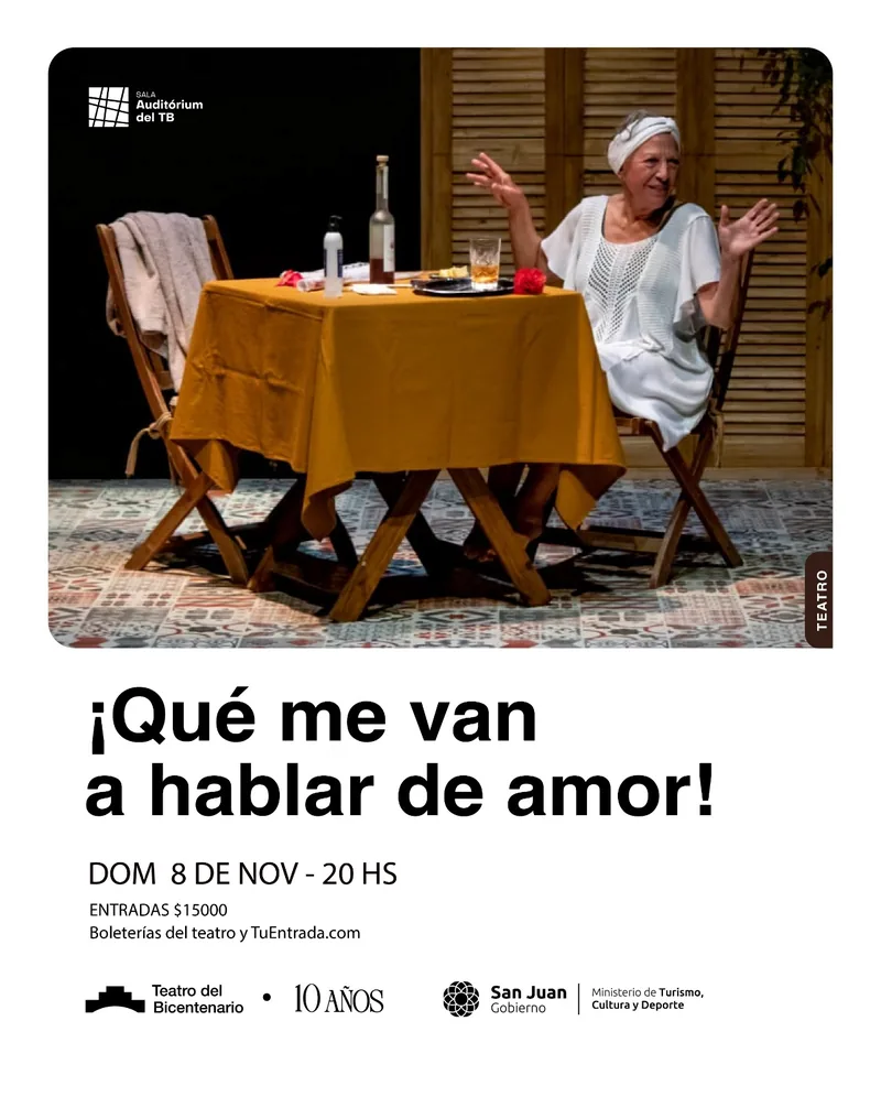 Afiche promocional de Carlota Ruffa lleva su obra sobre el amor al Bicentenario, función del 2026-11-08.