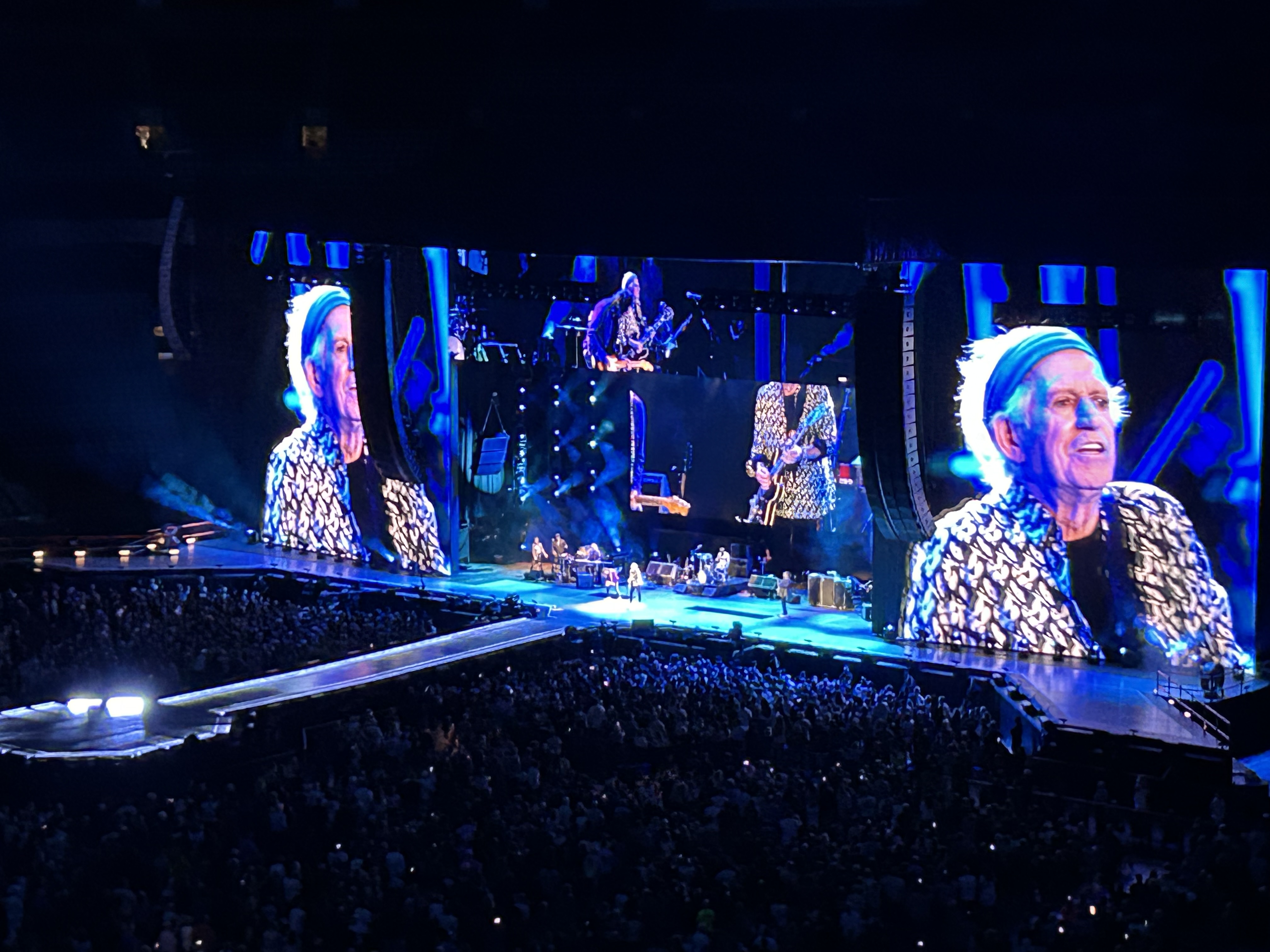 Keith Richards y los Rolling Stones en el estadio BC Place de Vancouver el 5 de julio de 2024. Archivo de un concierto, no del lanzamiento de octubre de 2026.
