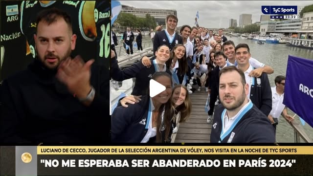 Vista previa de De Cecco recordó su sorpresa al enterarse de que sería abanderado